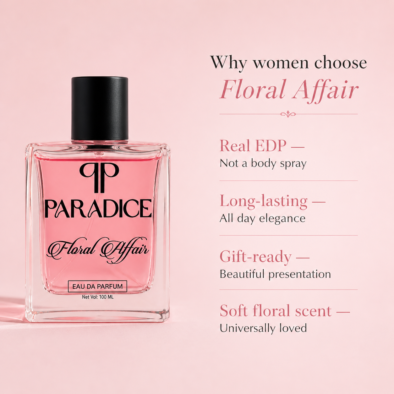 Floral Affair Perfume 100ml Luxury Edition - Exquisite Elegant Fragrance