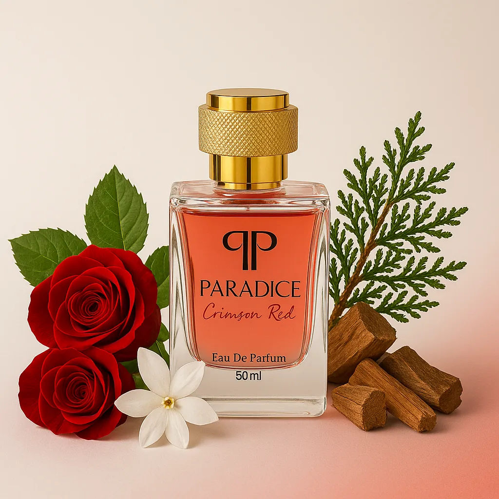Crimson Red Perfume Elegance.webp